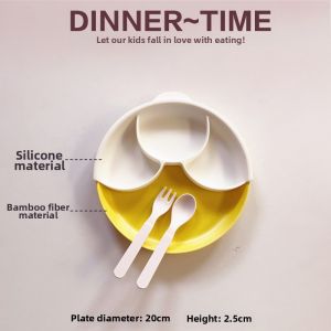 JUZIJIADEKEER | Baby Silicone Compartment Dish Portable
