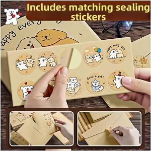 Jiaxun | INS Style Line Art Cartoon Puppy Aesthetic Attractive Letter Set