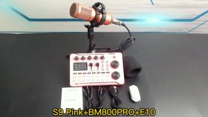 Siborie【Free headset】soundcard S9+BM800PRO mic Paket Lengkap sound card komplit for live Streaming Media
