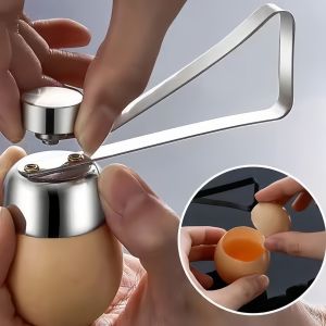 New Stainless Steel Egg Topper Opener Cracker Removal Creative Eggshell Cutter for Boiled Raw Egg Shell Openers Kitchen Gadgets