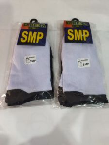 1PASANG kaos kaki SMP putih polos telapak hitam harga si super murah