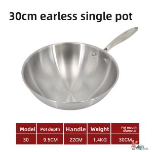 FEIZHUXIANSEN | Stainless Steel Nonstick Thickened Frying Pan