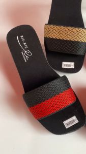SANDAL WEDGES WANITA SLOP KOMBINASI 2WARNA TERBARU TREND
