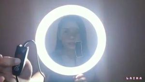 Ring Light 16cm & Holder HP Tripod Mini Stand untuk Live Stream Selfie Lampu LED Rumah