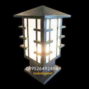 Lampu pagar lampu pilar pagar motif kaca bunga