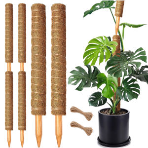 Moss Pole 53/43/38CM Monstera Plant Support for Climbing Plants Stackable Moss Poles Plant Support Stakes Coir Plant Pole Sticks