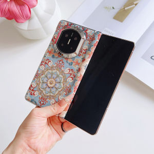 szhaiyu | For Samsung Galaxy Z Fold 8 Ultra Z Fold 8 7 6 5 Case With Fish Flowers Pattern With Hinge Shockproof Electroplated Cover Funda
