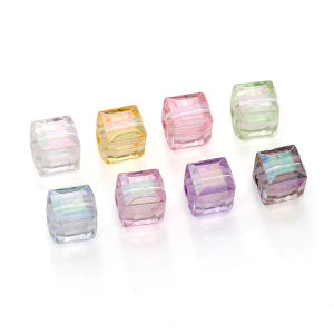 10/20pcs Cube Bead Acrylic Loose Spacer Beads For Jewelry Making DIY Decorations Bracelet Phone  Keychain Accessories ﻿
