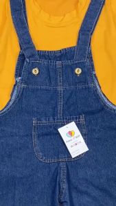 (1-4 Tahun) Overall Denim Blue Anak Laki & Perempuan / Baju Kodok Bahan Denim Celana Korea Import Jins Lepis Anak Perempuan Setelan Anak Alinkidos
