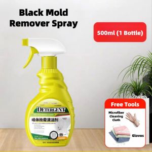 Black Mold Remover Spray Cleaner 5 Minutes Quick Remove 500ml Wall Ceiling Tile Wallpaper Anti Mold Bacteria Fungus Enzyme Mildew