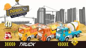 Mainan Anak Mobil Truck Truk Tanker Mixer Molen Construction Konstruksi Lampu Musik 3D Car Toys