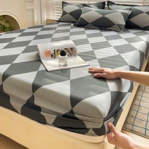 Tấm Trải Giường In Hình Chất Lượng Cao Cho Nệm Đôi Cỡ Queen Đơn Có Dây Thun Mềm Mại Thoải Mái Tatting Tấm Trải Giường Bằng Vải Polyester