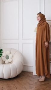 setelan gamis + pasmina wanita X-111