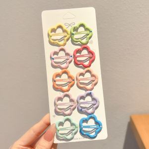 NING ZHOU | Colorful Flower Star Cloud Shaped Hair Clips for Girls