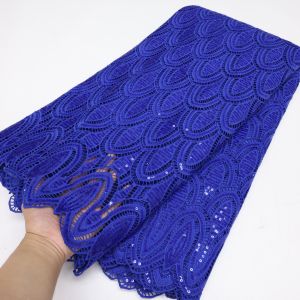 African Lace Fabric Embroidered Sequins 2025 High Quality Milk Silk French Mesh Tulle Lace Fabric for Women Wedding Dress