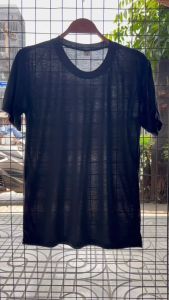 เสื้อยืดผ้าบางหญิงชายใส่ได้จ้า มีขาว-ดำ