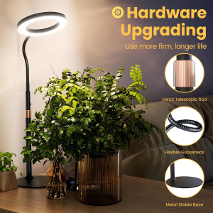 Grow LED Plant Light for Indoor Plants Growing Full Spectrum Desk Grow Lamp with Pedestal Automatic Timer for 3H/9H/12H Dimmable