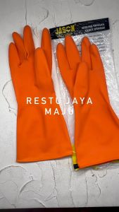 [12 pasang] JASON Sarung tangan karet Latex Cleaning Servis Cuci Piring wastafel RJ