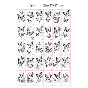 30pcs Small Pattern Tattoo Stickers Waterproof Temporary Tattoo Stickers Men And Woman Body Decor