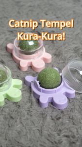 Hobilic Catnip Kucing Tempel Dinding Snack Catnip Anti Stress Kucing Model Kura Kura Premium