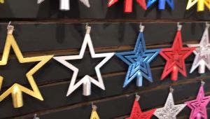 20CM Star Tree Topper Glitter Star Tree Top Christmas Tree Decoration Star Ornament Topper Xmas Party Holiday Home Décor
