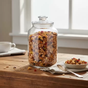 Bình Thủy Tinh 3L Dáng Trụ Tròn Có Nắp Đậy Kín - Hũ HTNTT3L Đựng Bánh Kẹo Thực Phẩm Đa Năng Tiện Lợi