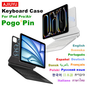 Pogo Pin Magic Keyboard For iPad Pro 11 inch 12.9 M4 Air 13 M3 M2 Air 5th 4th 6th 7th Smart Case Direct Connection Multi-Touch