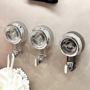 Bathroom Toilet Suction Cup Hook Non-Punching Rotating Wall-Mounted Vacuum Bathroom Hook For Kitchen Door