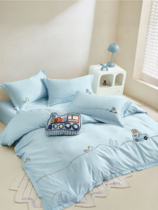Luolai Kids | Childs Luxurious 60s High-Count 100% Cotton Satin Weave Bedding Set