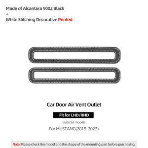 ALCANTARA | For Ford Mustang GT 2015-2023 Made of Alcantara Car Interior Door Air Vent Outlet Panel Trim Protect Sticker Tuning Accessories