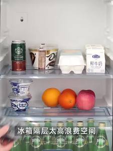 Refrigerator Storage Rack Fridge Organizers Layered Separator Shelves Transparent Desktop Stand Save Space Kitchen Accessories