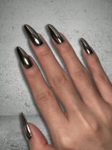 เล็บเจลสีดำเมทัลลิค🖤แถมฟรีกาวตะไบ