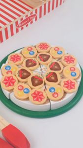 BYJ Wooden Pizza Party Pretend Play Cooking Playset for Kids