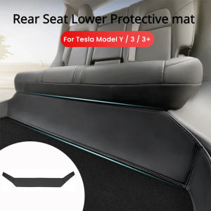 For Tesla Model Y Juniper 2025 Launch Model 3 Highland 2024 Rear Seat Lower Anti-kick Pad PU Leather Electric Vehicle Protective