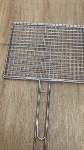 VỈ Kẹp Thịt Chả NƯỚNG Siêu Dày Xịn INOX 304 CAO CẤP 25X30CM (KHÔNG NHIỄM TỪ)