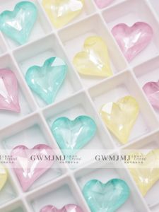 Shijia Huazi 4809 Pointed Bottom Crooked Heart 1201 Chinese Ancient Style Pink Crystal Maca Series Wear Nail Ornament DIY Manicure