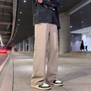 กางเกงยีนส์ทรงตรงขาบานสไตล์ย้อนยุคสำหรับผู้ชาย CleanFit ทรงหลวม กางเกงขายาวลำลอง ทรงหลวม ทรงหลวม ทรงหลวม