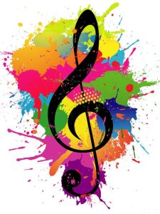 BILIBILI | Music Notes Diamond Mosaic Painting 5d Full Drill Round New Abstract Pictures Diamonds Creative Hobby Gift Embroidery