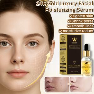 24k Gold Luxury Facial Moisturizing Serum Skincare Rejuvenating Skin Original Liquid Antioxidant Essence