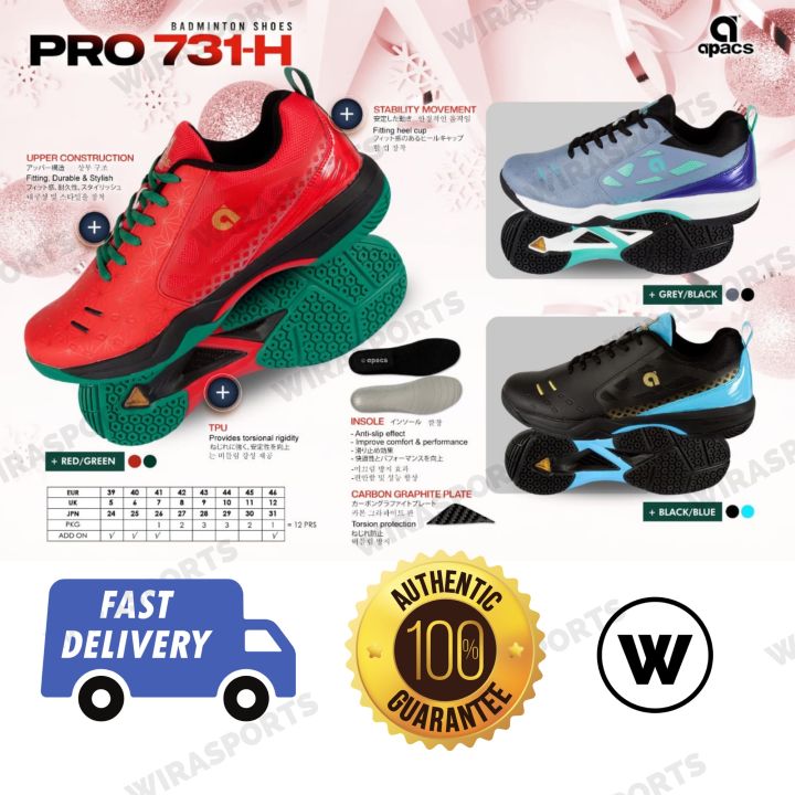 𝙒𝙄𝙍𝘼𝙎𝙋𝙊𝙍𝙏𝙎 Apacs Pro 731-H Badminton Shoes【READY STOCK】 | Lazada