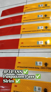 6 PCS (1 SET) SIRIM Side Marking Reflective Sticker / Sticker Tepi Lorry / Sticker Puspakom / Reflector Sticker / Sticker Lori