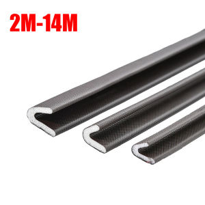 2M-14M V Shape Adhesive Weather Stripping Door Frame Seal PU Foam Window Insulation Anti Collision Soundproof Tool Brown