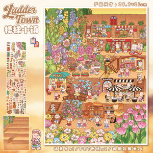 Kawaii Warm little home 3D Life Diary Landscape Sticker  DIY Pocket Cabin Scene Christmas gifts ﻿