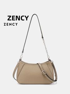 Túi Xách Nữ Bằng Da Thật Của Zency Túi Đeo Chéo Thời Trang Có Dây Xích Túi Xách Hobo Màu Trơn Cho Mọi Mùa