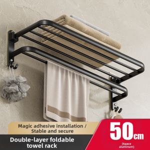 No-Drill Bathroom Mounting Shelf Aluminum