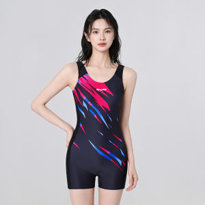 LYSEACIA 2025 Summer Women Athletic Swimwear Sleeveless Sporty Boyleg One Piece Swimsuit Female Large Size Training Swim Wear Padded Low Back Romper Graphic Print Bathing Suits M-5XL