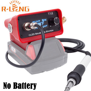 OLED T12 Soldering Iron Station Adjustable Welding Station For Milwaukee 18V Li-ion Battery for DIY Repair(NO Battery )
