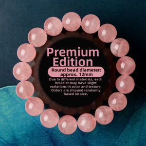 LINGFEI | Rose Quartz Beads Bracelet 6-14mm