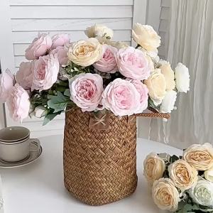 Hoa Mẫu Đơn Hồng Nhân Tạo Bó Hoa Trang Trí Nhà Cửa Văn Phòng Lọ Hoa Bonsai Vòm Cưới Sân Vườn Ngoài Trời Quà Tặng Chụp Ảnh Hoa Lụa Trang Trí