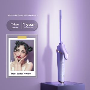 Ultra-Fine Wool Curling Iron Small Power Big Wave 32mm Hair Curling Wand for Home Travel Salon Use Temperature Controlled